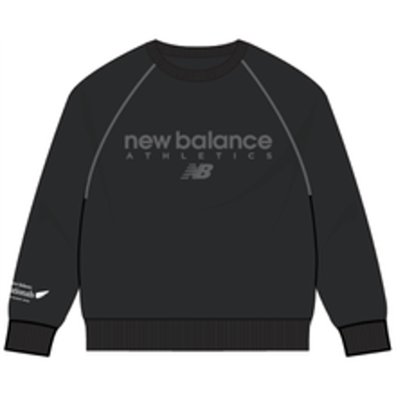 New Balance Men's New Balance Nationals Outdoor Linear Graphic Fleece Crew