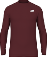 New Balance Men's Cold Weather Long Sleeve Base Layer - Red