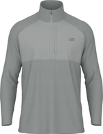 New Balance Men's Team Athletics Heat Grid 1/2 Zip - Grey