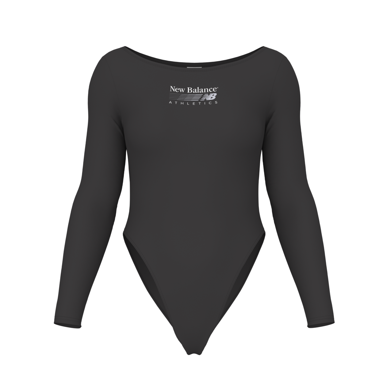 New Balance Women's Trackside Long Sleeve Bodysuit - Black Cement