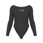 New Balance Women's Trackside Long Sleeve Bodysuit - Black Cement
