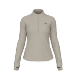 New Balance Women's RC Essential Heat Grid 1/2 Zip - Brown