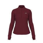 New Balance Women's RC Essential Heat Grid 1/2 Zip - Podium Red