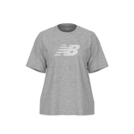 New Balance Women's Sport Jersey Relaxed Logo T-Shirt - Grey