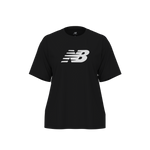 New Balance Women's Sport Jersey Relaxed Logo T-Shirt - Black