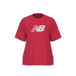 New Balance Women's Sport Jersey Relaxed Logo T-Shirt - Cherry Blast