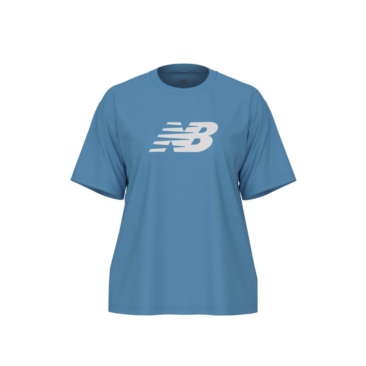 New Balance Women's Sport Jersey Relaxed Logo T-Shirt - Analog Blue