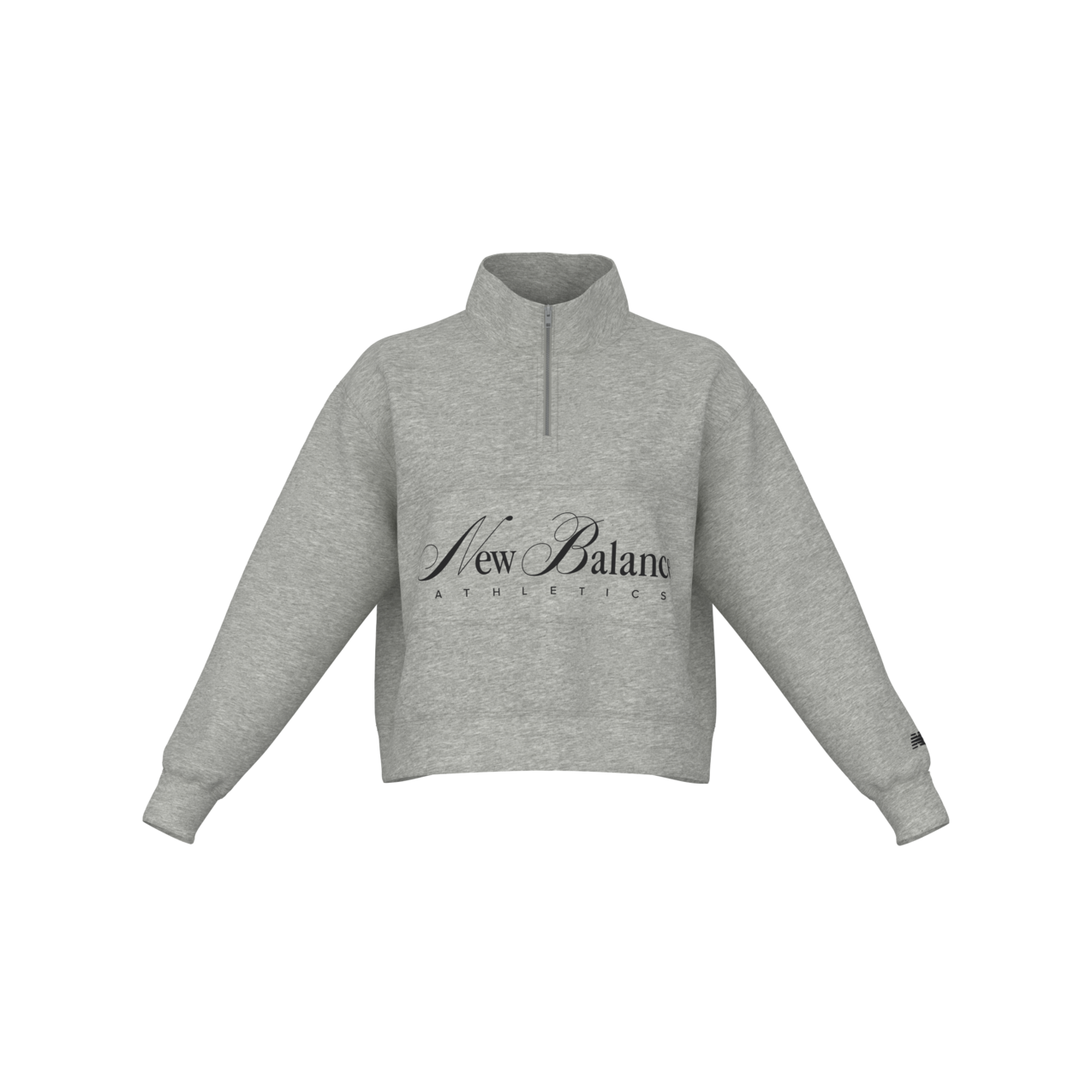 New Balance Women's Trackside Fleece 1/4 Zip - Boylston Grey Heather