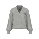 New Balance Women's Trackside V-Neck Pullover - Boylston Grey Heather