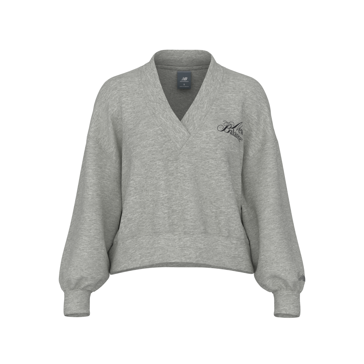 New Balance Women's Trackside V-Neck Pullover - Boylston Grey Heather