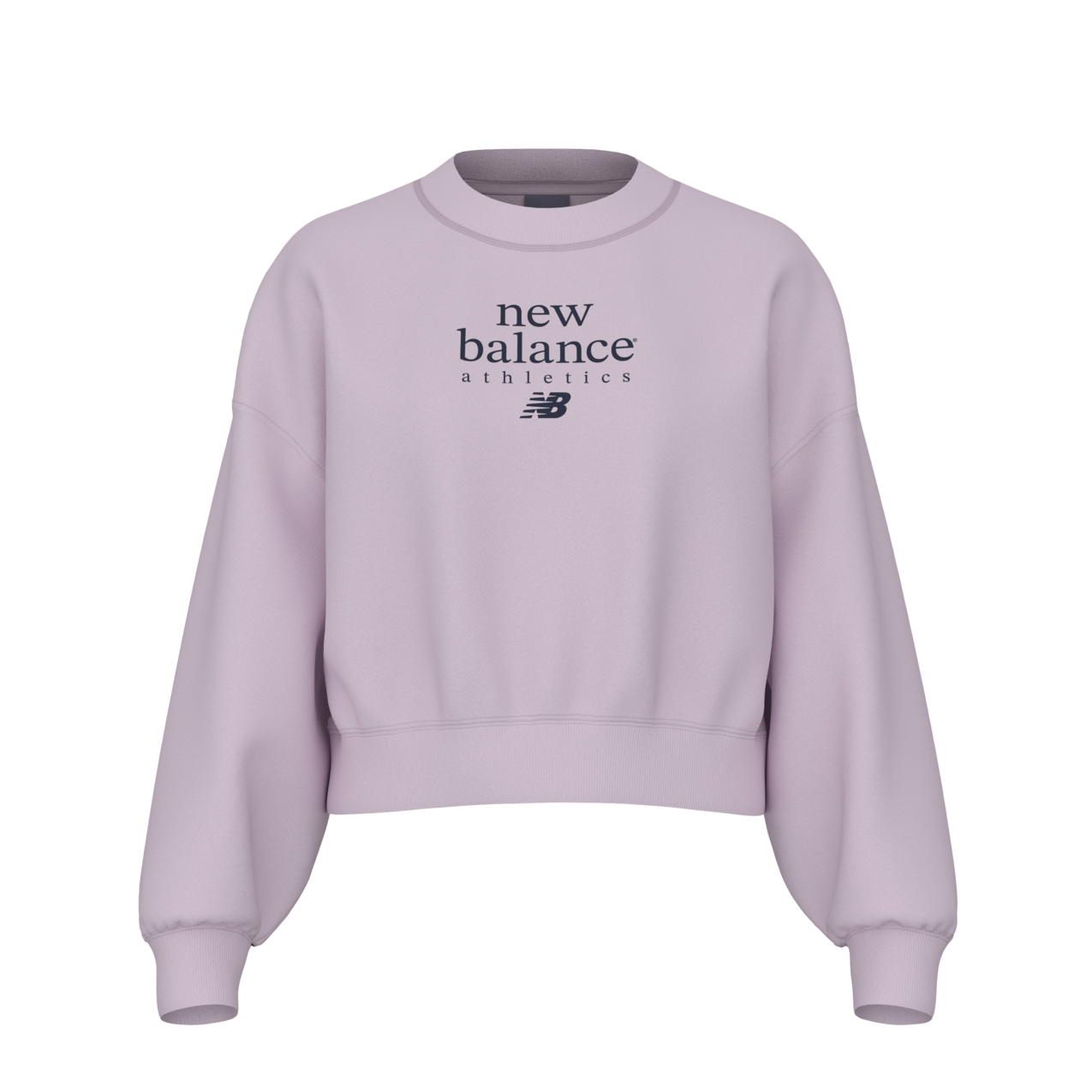 New Balance Women's Sport Linear Fleece Crew - Orchid Air