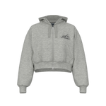 New Balance Women's Trackside Fleece Full Zip - Boylston Grey Heather