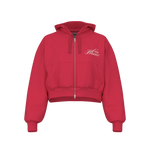 New Balance Women's Trackside Fleece Full Zip - Cherry Blast
