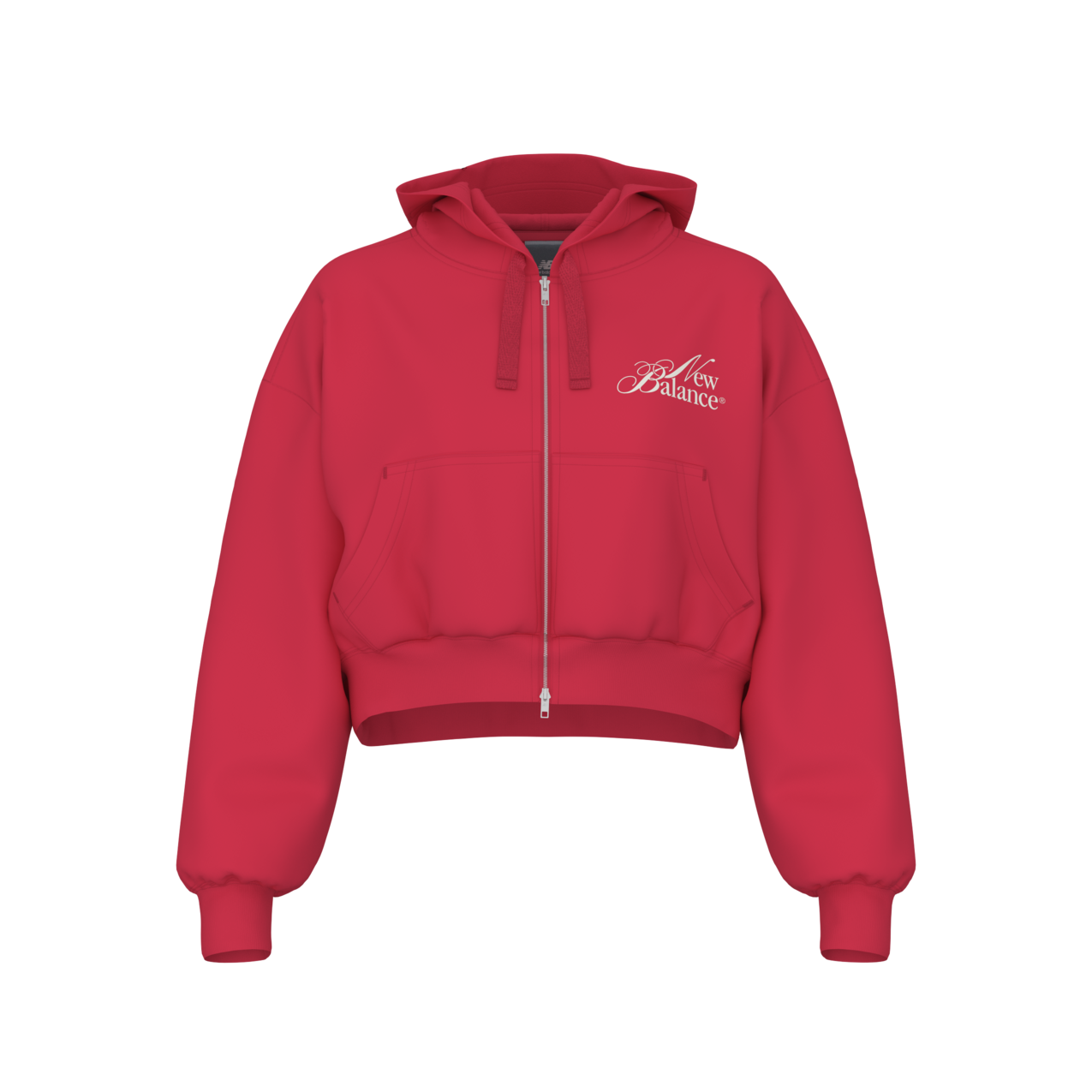 New Balance Women's Trackside Fleece Full Zip - Cherry Blast