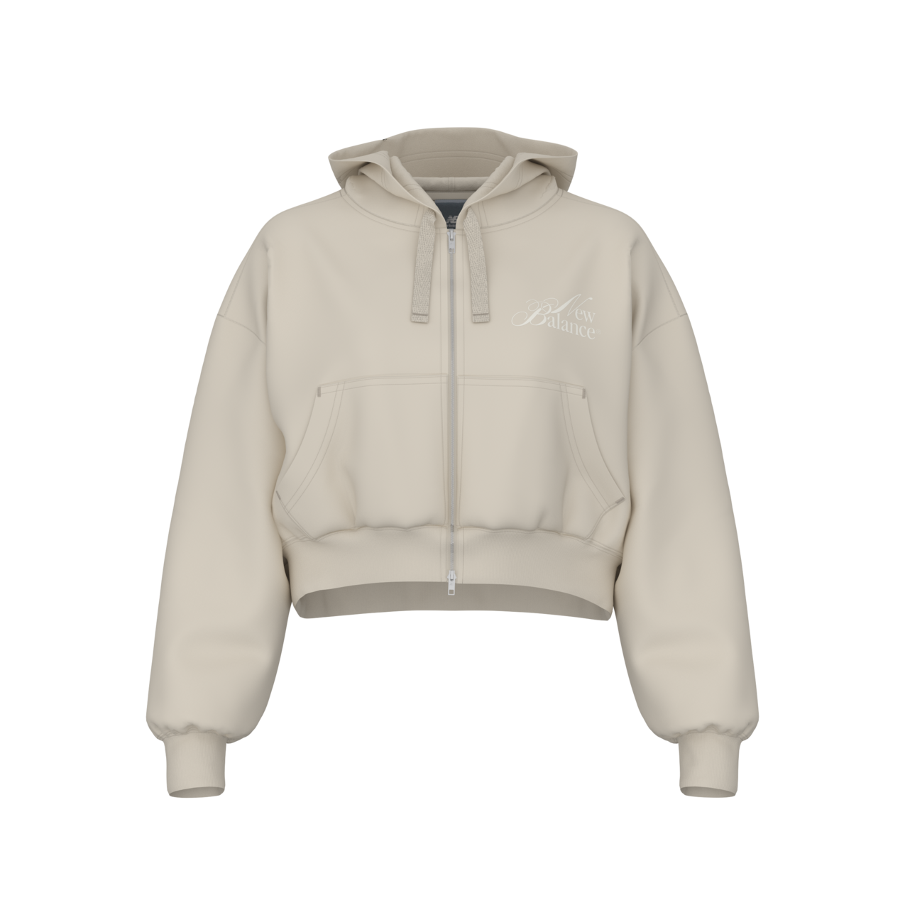 New Balance Women's Trackside Fleece Full Zip - Linen