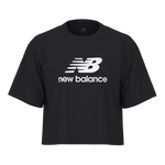 New Balance Women's Athletics Stacked Logo T-Shirt - Black