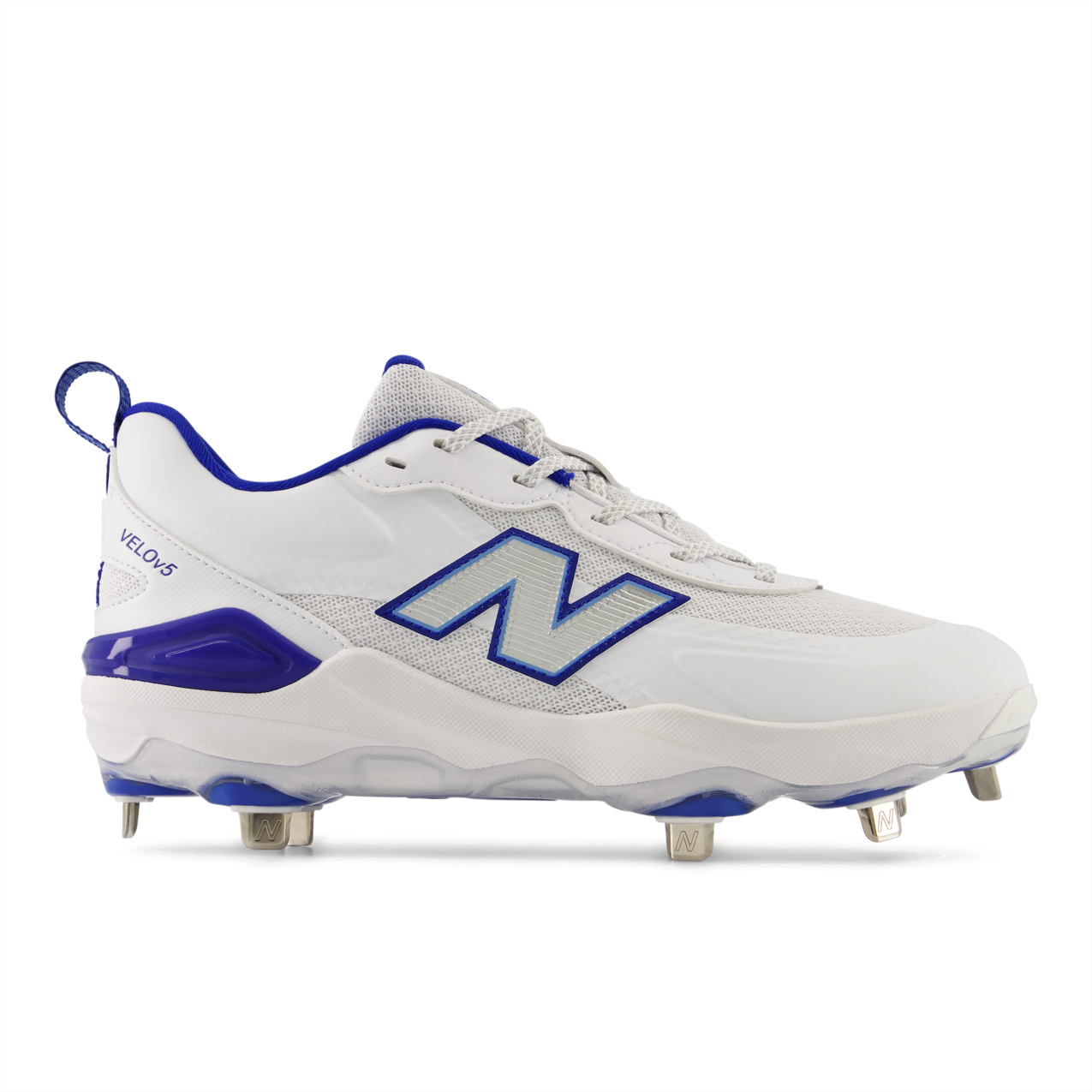 New Balance Velo v5 Turf – White/Team Royal