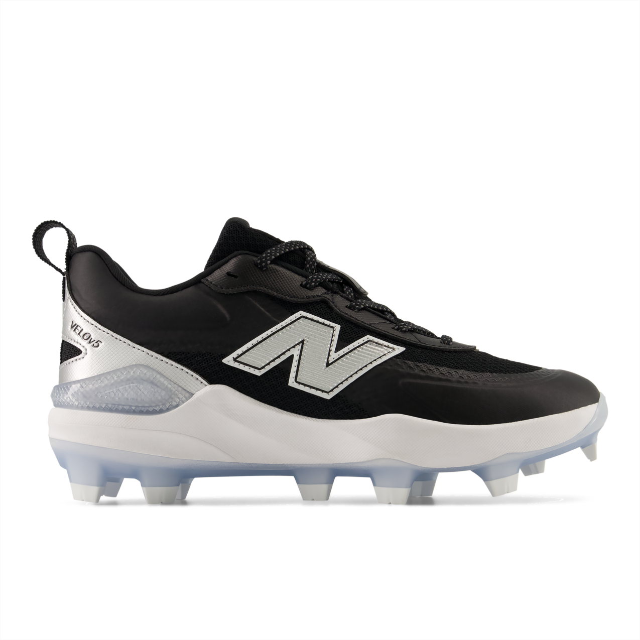 New Balance Velo v5 Turf – Black/Metallic Silver (WVELO4GS)