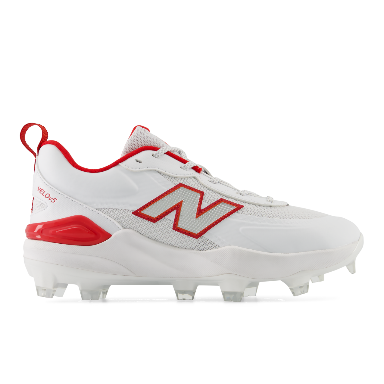 New Balance Velo v5 Turf – White/Team Red (WVELO6S1)