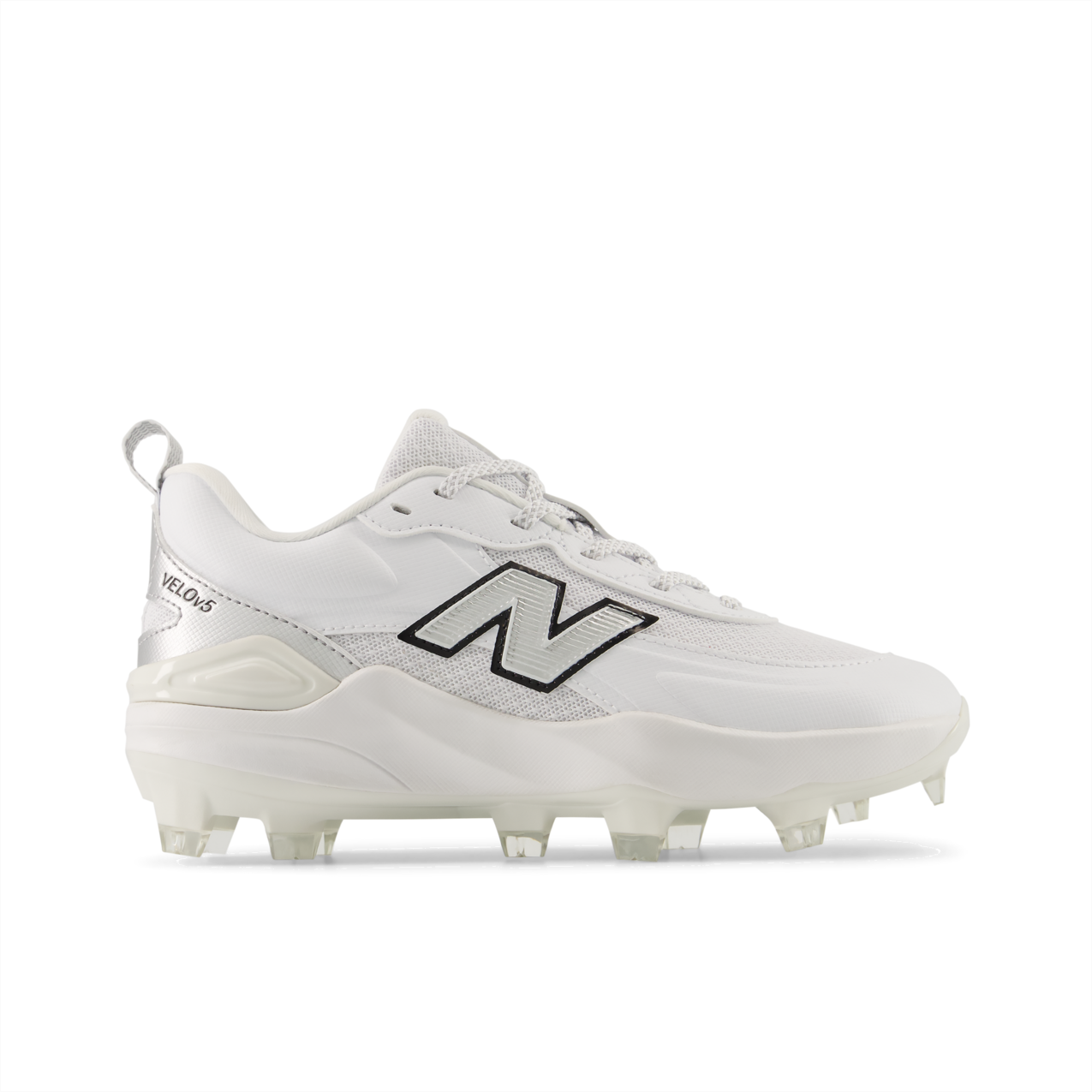 New Balance Velo v5 Youth – White/Metallic Silver