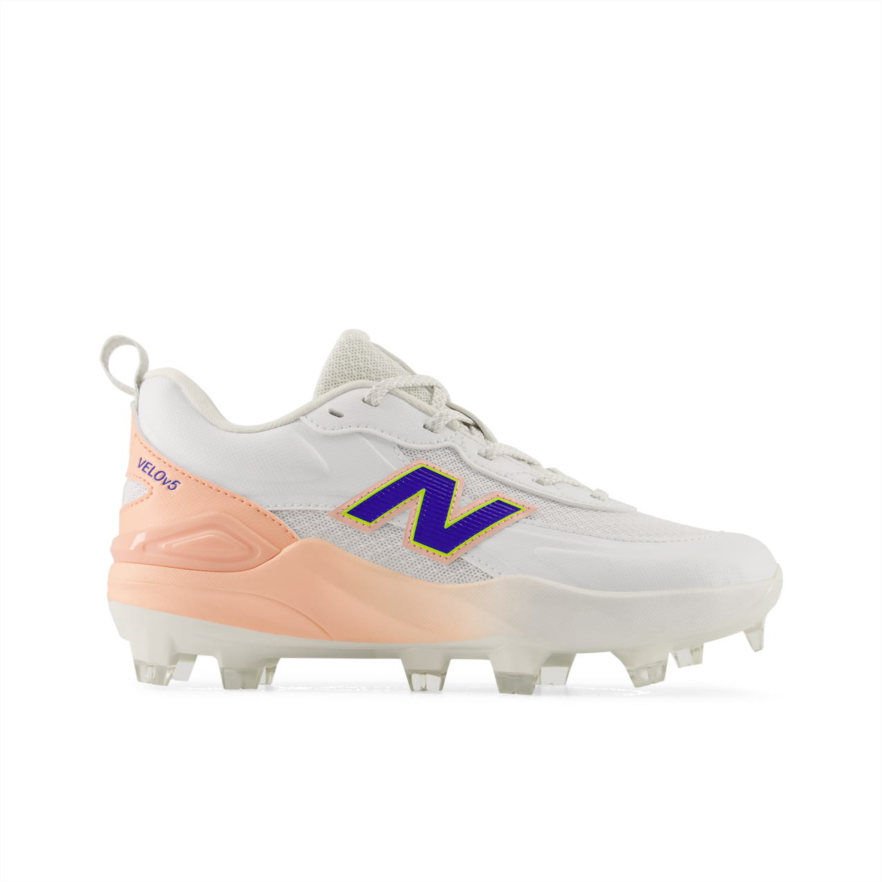 New Balance Velo v5 Youth – White/Blue Gemstone