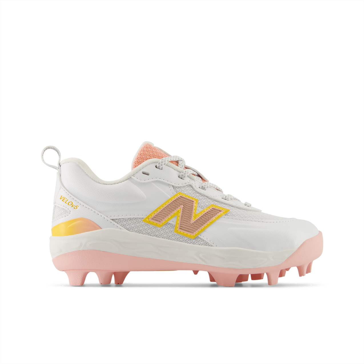 New Balance Velo v5 Youth – White/Pink Lemonade