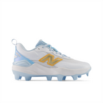 New Balance Velo v5 Youth – White/Team Sky Blue/Gold