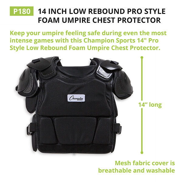 Champion Sports Pro Style Low Rebound Foam Chest Protector
