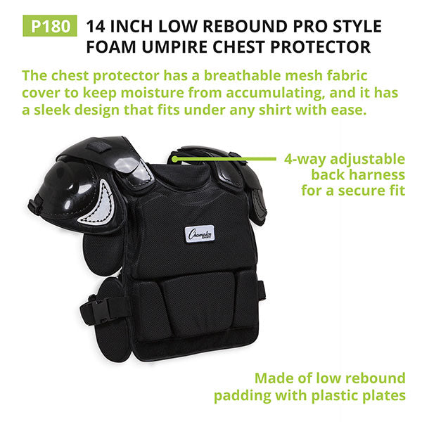 Champion Sports Pro Style Low Rebound Foam Chest Protector