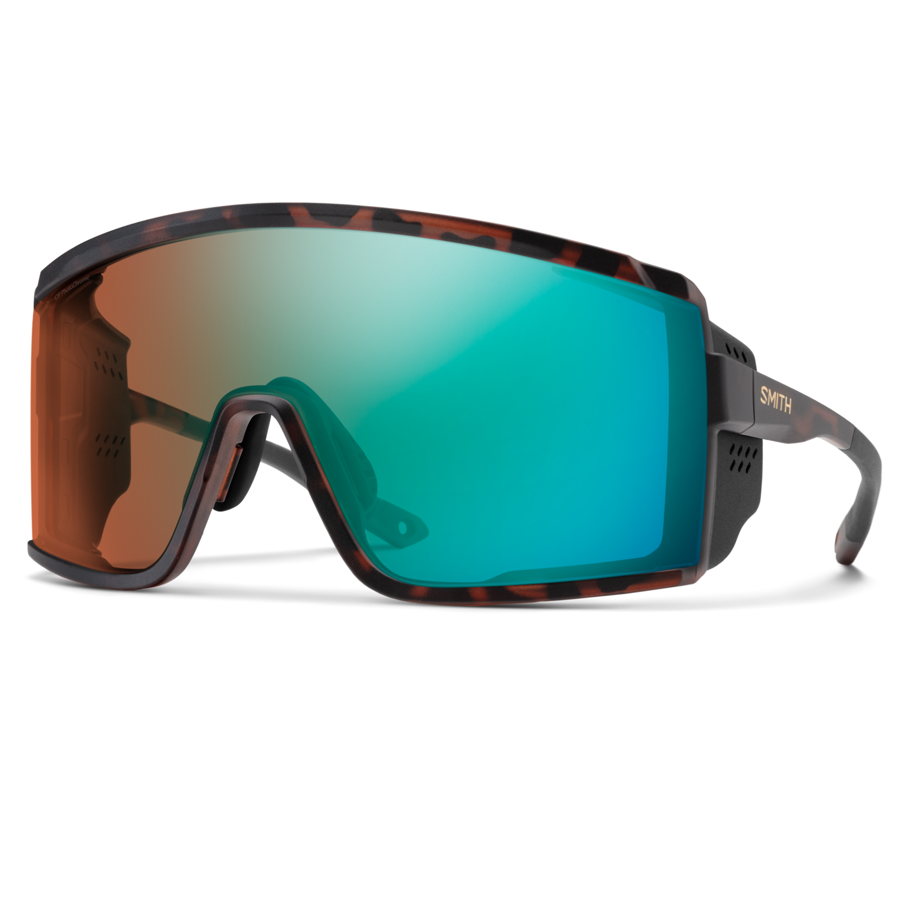 Smith Pursuit - Matte Tortoise | ChromaPop Glacier Photochromic Copper Opal Mirror