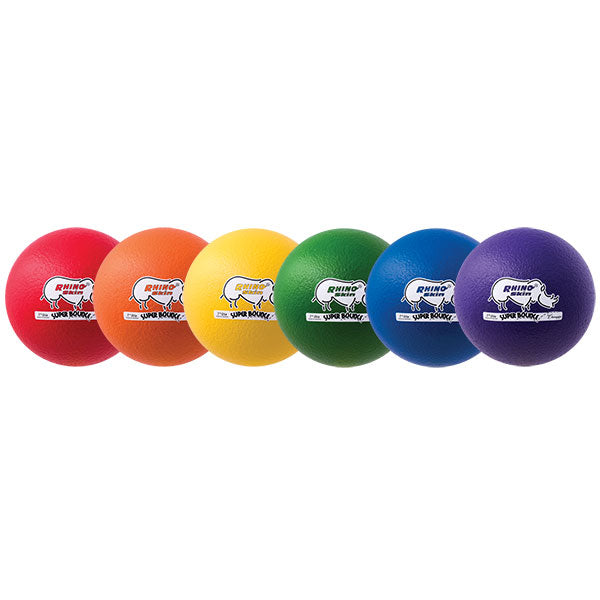 Champion Sports Rhino Skin 7" Super High Bounce Allround Ball Set - Set of 6