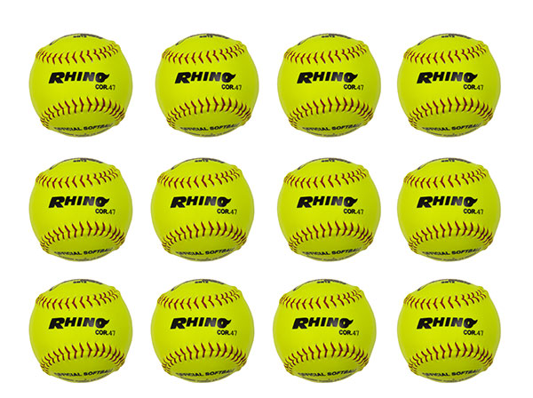 Champion Sports 12" Synthetic Leather Cork Core Softball - Dozen