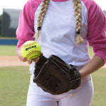 Champion Sports 12" Leather Poly Core Softball, NFHS Approved - Dozen