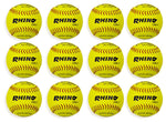 Champion Sports 12" Leather Poly Core Softball, NFHS Approved - Dozen