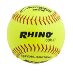 Champion Sports 12" Leather Poly Core Softball, NFHS Approved - Dozen