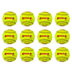 Champion Sports 12" Synthetic Leather Poly Core Softball, NFHS Approved - Dozen