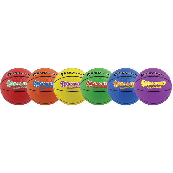Champion Sports Rhino Skin Super Squeeze Basketball Set - Set of 6