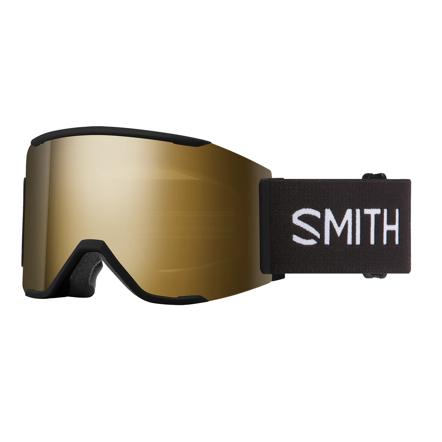 Smith Squad MAG Low Bridge Fit - Black | ChromaPop Pro Photochromic Gold Mirror