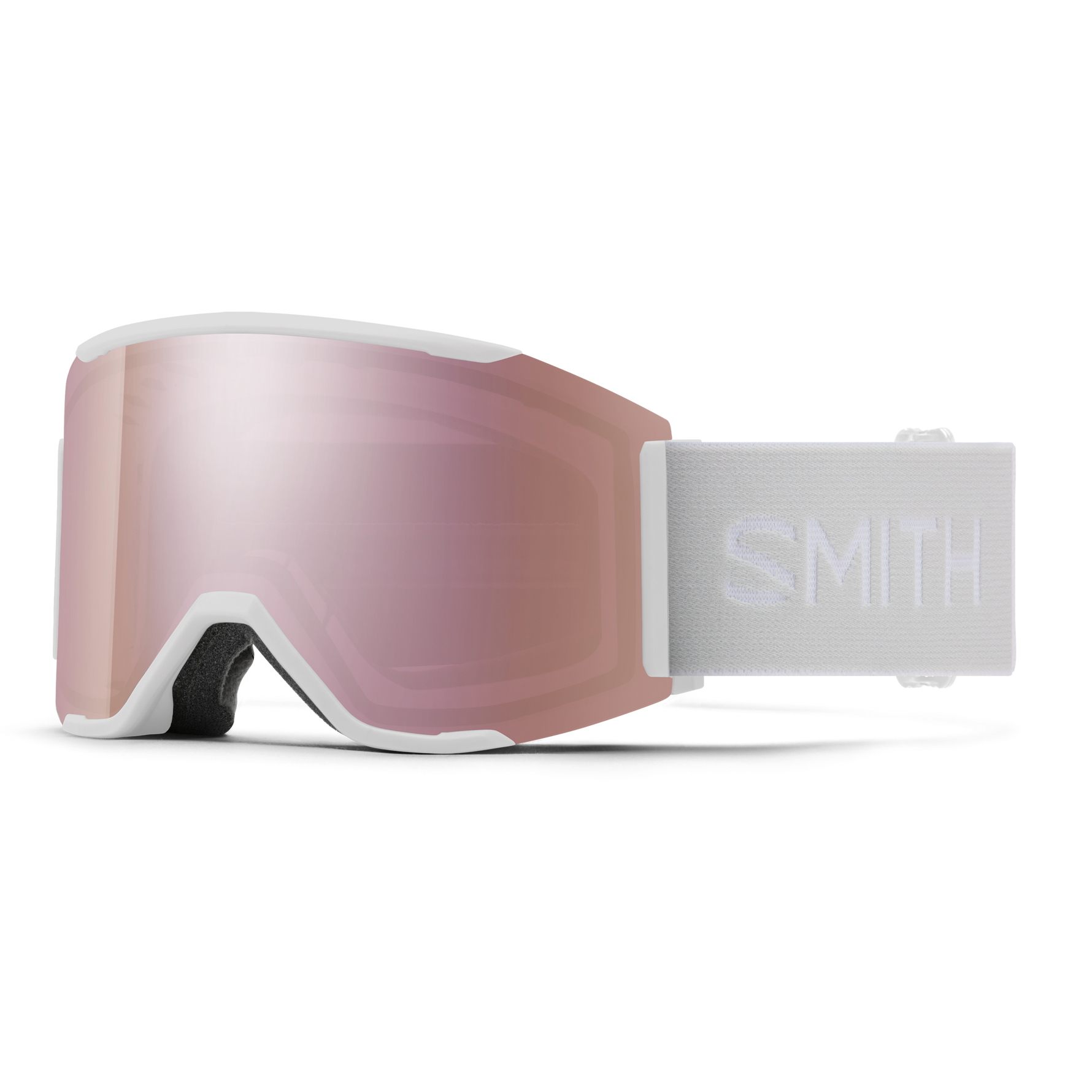 Smith Squad MAG Low Bridge Fit - White Vapor | ChromaPop Everyday Rose Gold Mirror