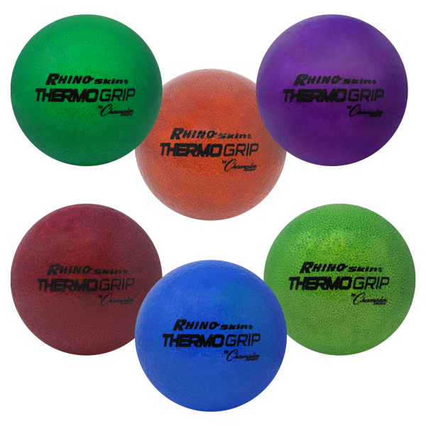 Champion Sports Rhino Skin Thermo Grip Dodgeball Set - Set of 6
