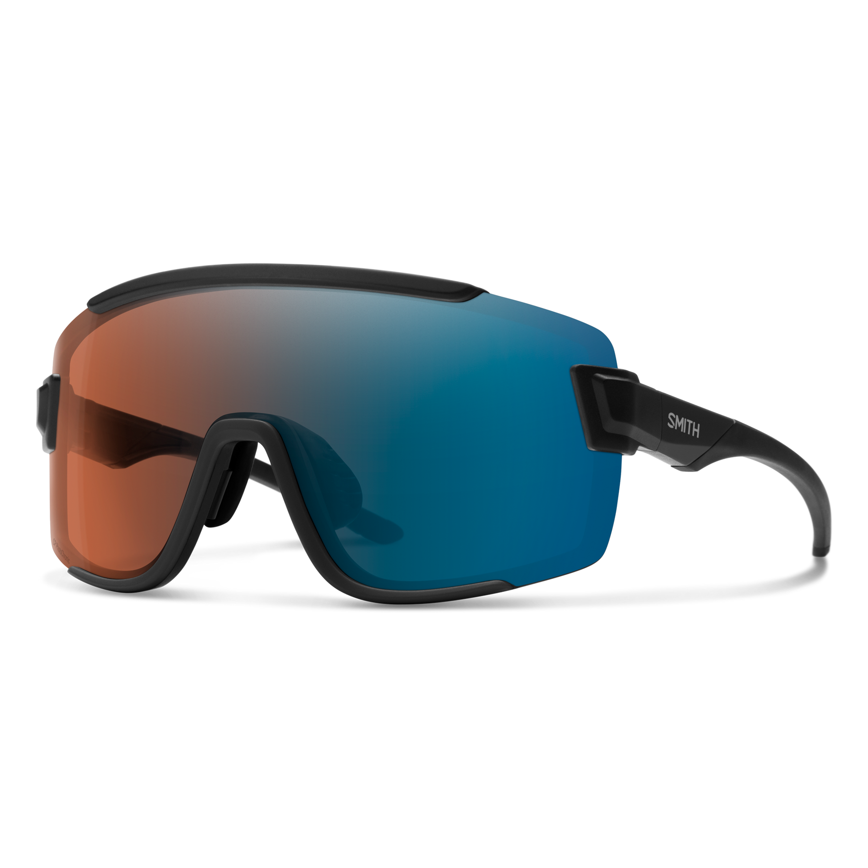 Smith Wildcat - Series '65 - Matte Black | ChromaPop Glacier Photochromic Copper Blue Mirror