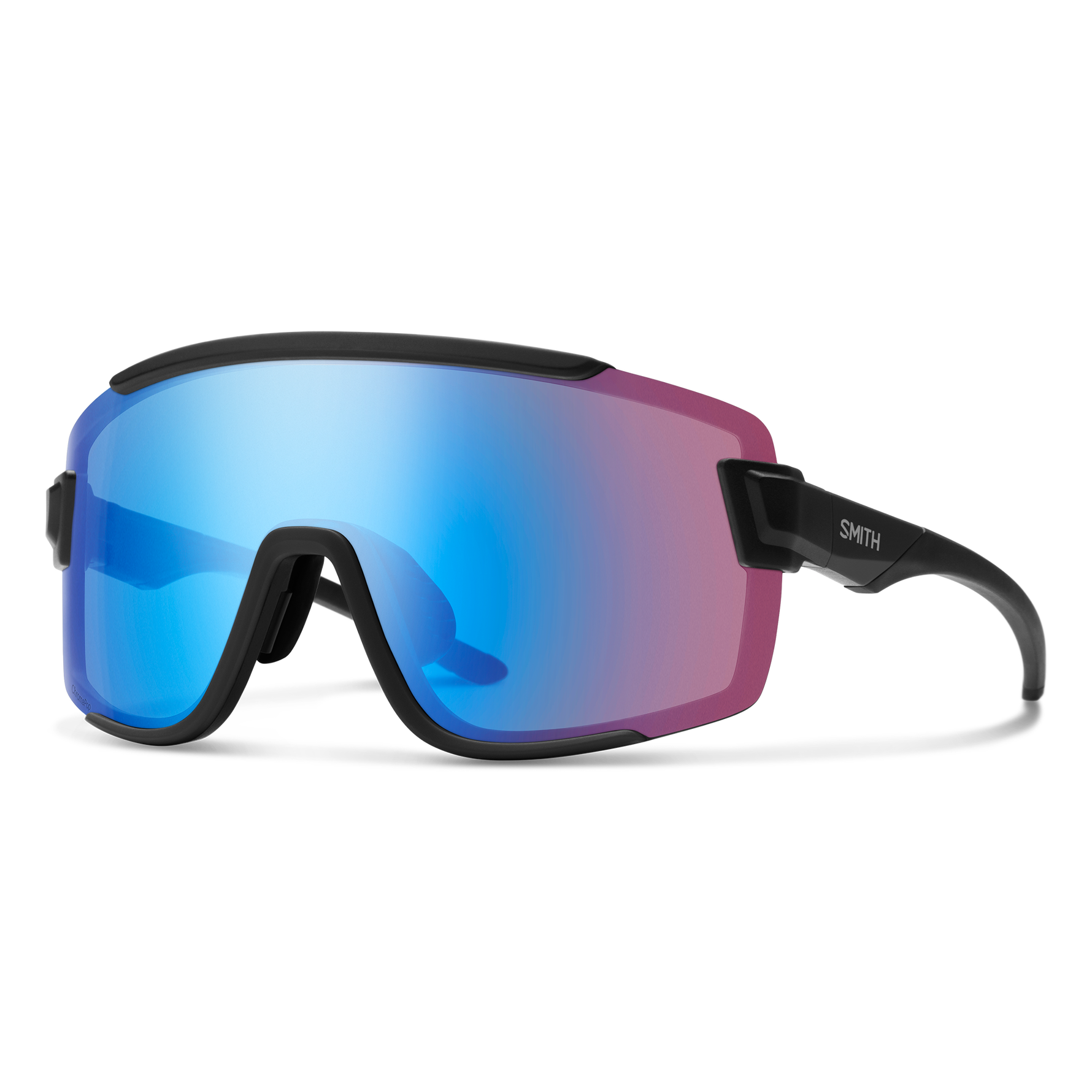 Smith Wildcat - Series '65 - Matte Black | ChromaPop Low Light Rose Blue Mirror