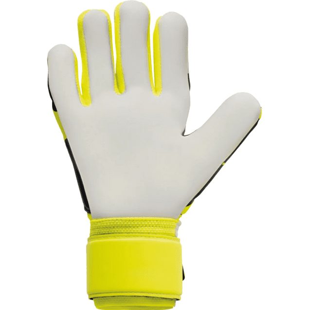 white and yellow glove