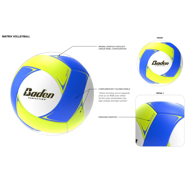 Blue yellow volleyball