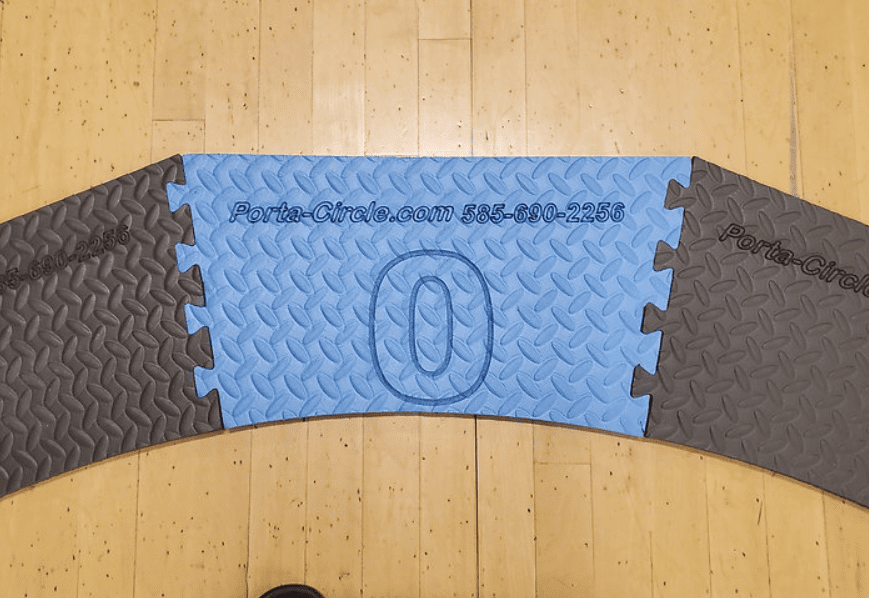 black and blue mat