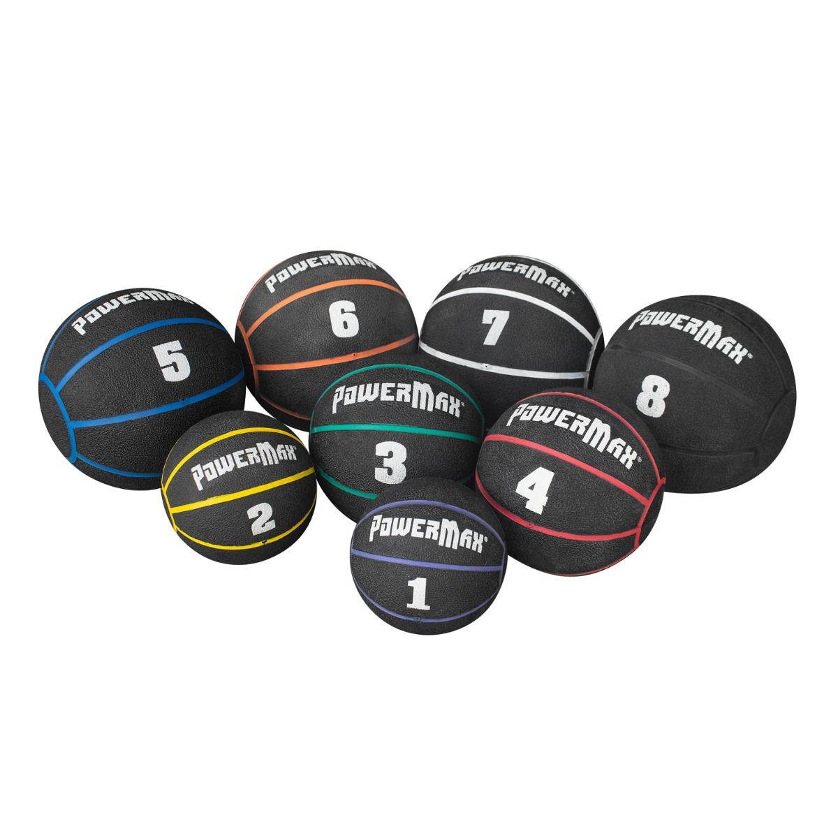 Powermax Rubber Med Ball 1k-8k