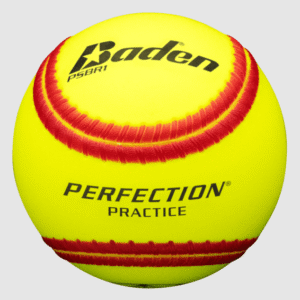 Bright yellow practice tennis ball