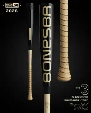 Warstic 2026 Bonesaber Hybrid Black Cobra Edition BBCOR Baseball Bat -3