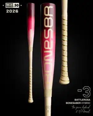 Warstic 2026 Bonesaber Hybrid Battlerosa Limited Edition BBCOR Baseball Bat -3