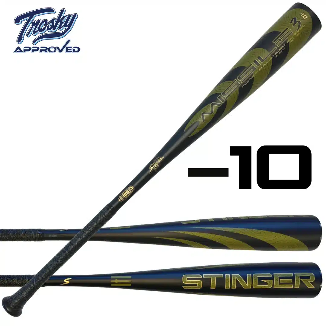 Stinger Missile 3 Aluminum USSSA Certified -10 Baseball Bat
